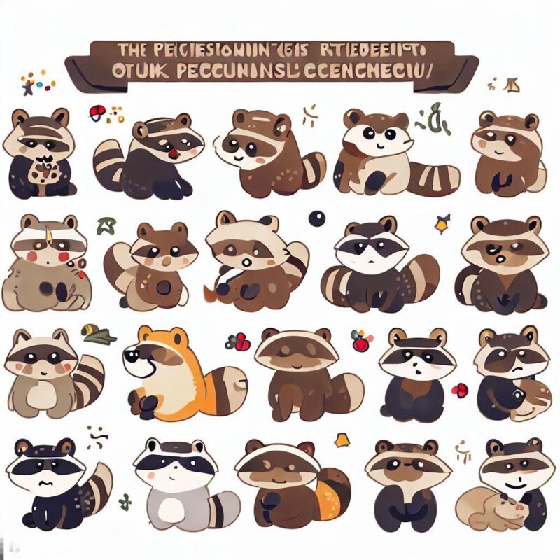 Cute raccoon dog illustrations and figures are available. Lots of them.