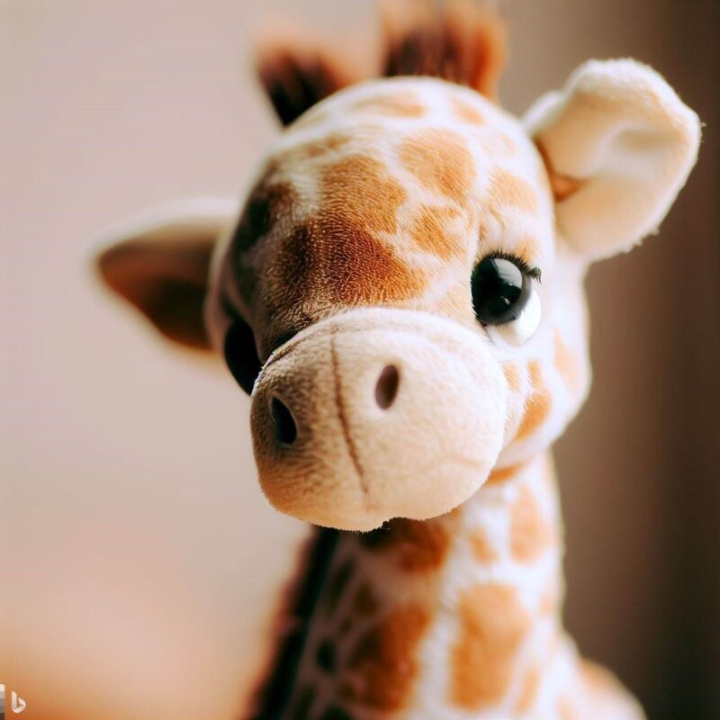 Cute stuffed baby giraffe.