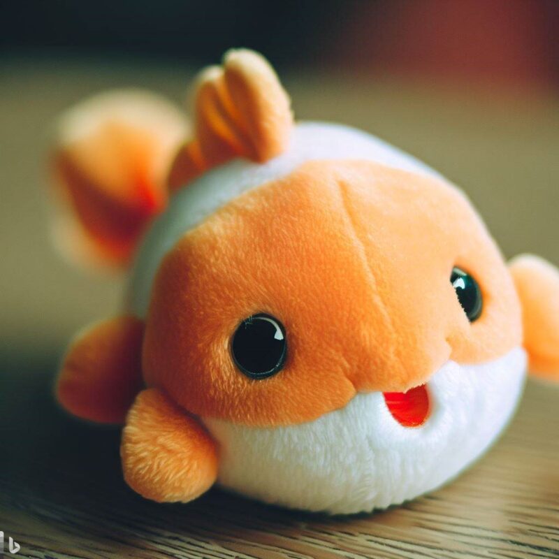 Cute stuffed goldfish.