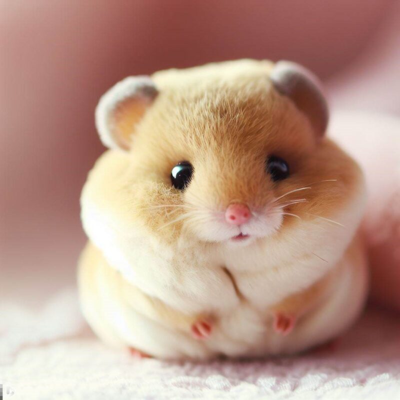 Cute stuffed hamster. Model photos.