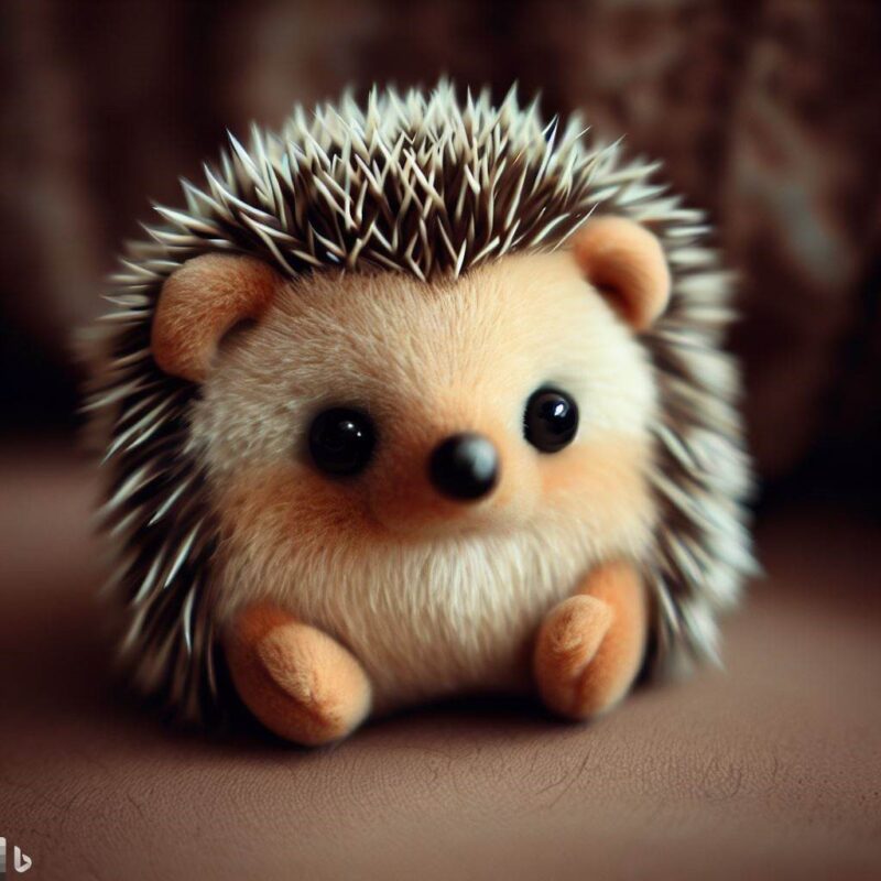 Cute stuffed hedgehog. Model photos.