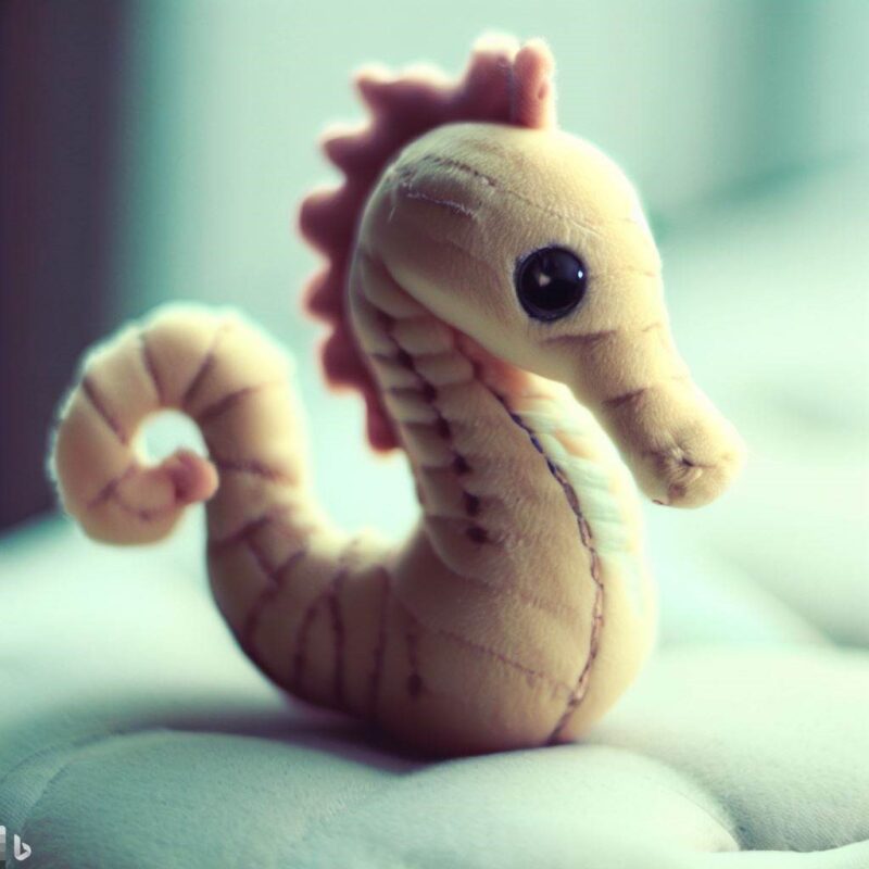 Cute stuffed seahorse.