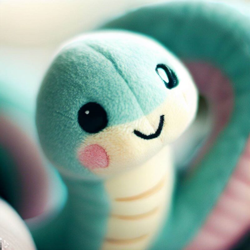 Cute stuffed snake.