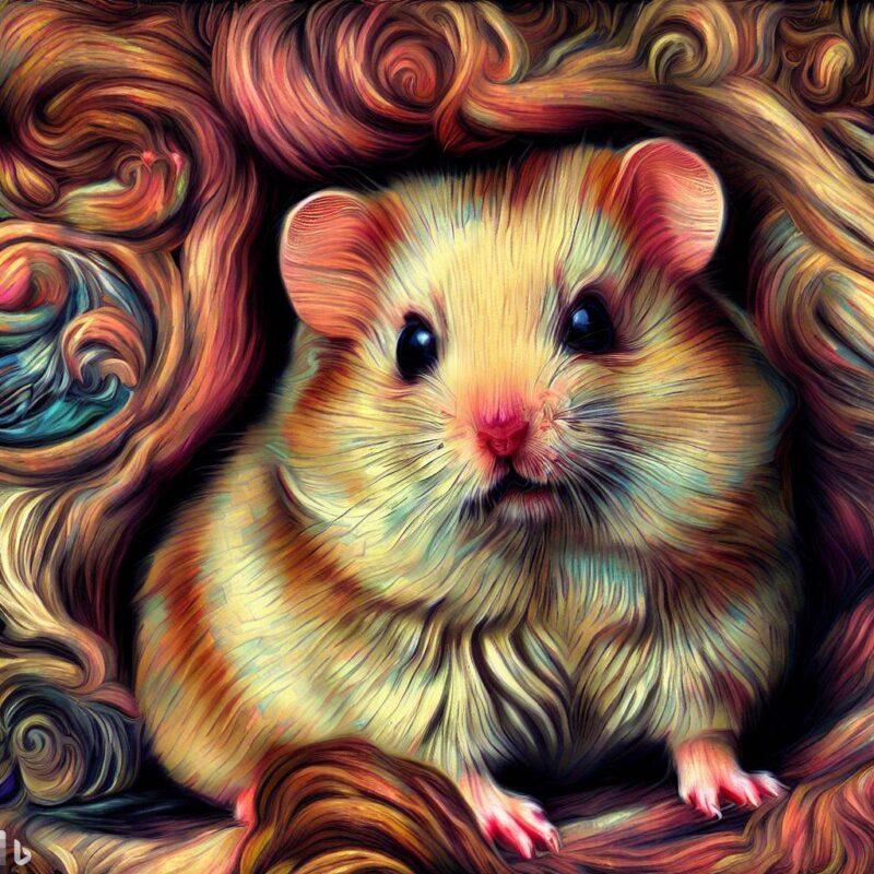 Full Color. Hamster, Coloring, Masterpiece, Renaissance painting style.